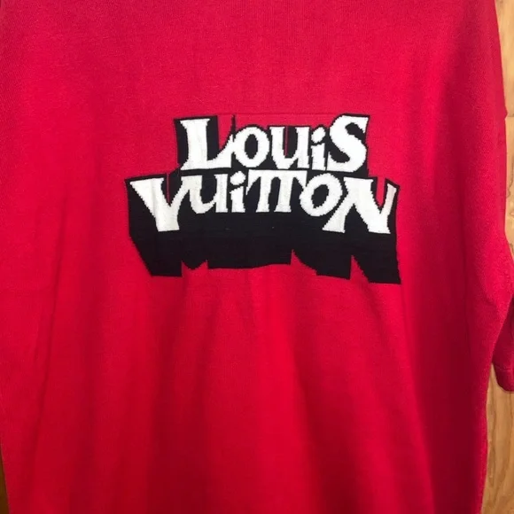 Louis Vuitton Red Logo Sweater - Picture 2 of 9